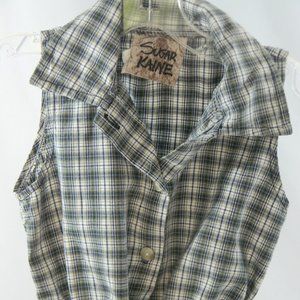 Sugar Kaine Sleeveless Button Down - Youth 6